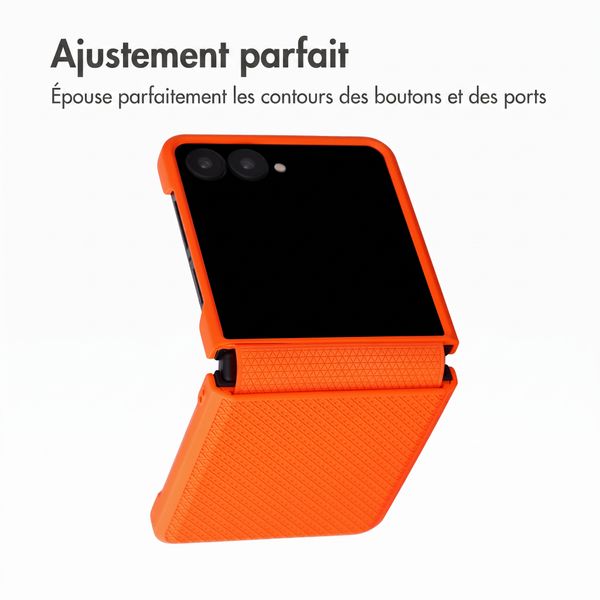 Accezz Coque arrière Grid Samsung Galaxy Z Flip 8 - Orange