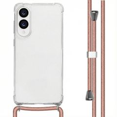 imoshion Coque arrière transparente avec cordon Samsung Galaxy S25 Edge - Rose Doré