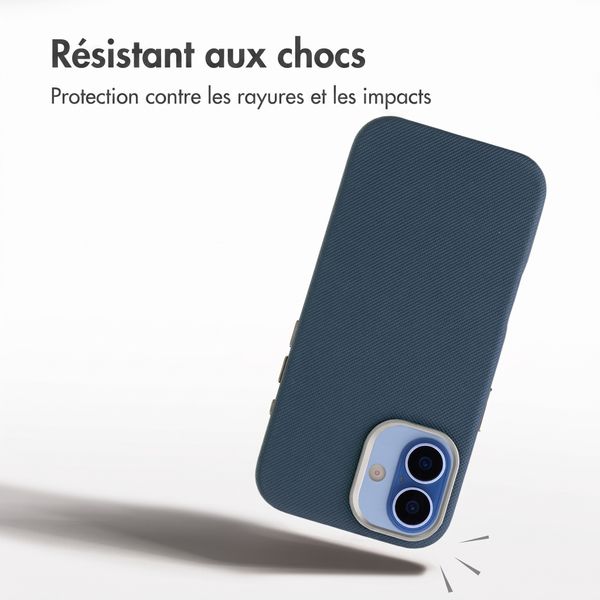 Accezz Coque arrière Mesh avec MagSafe Apple iPhone 16 - Bleu foncé