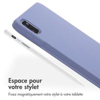 Accezz Coque Liquid Silicone avec porte-stylet Apple iPad Pro 11 (2022 / 2021 / 2020 / 2018) - Lila