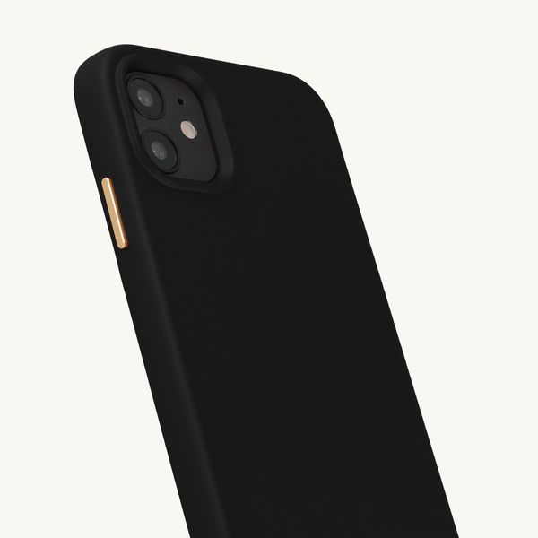 Selencia Coque arrière Rivièra avec MagSafe avec crochets amovibles Apple iPhone 11 - Velvet Black