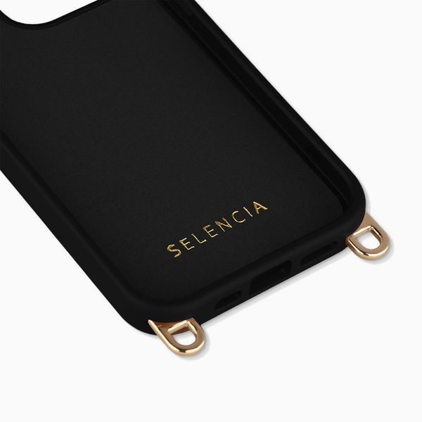Selencia Coque arrière Rivièra avec MagSafe avec crochets amovibles Apple iPhone 14 Pro - Velvet Black