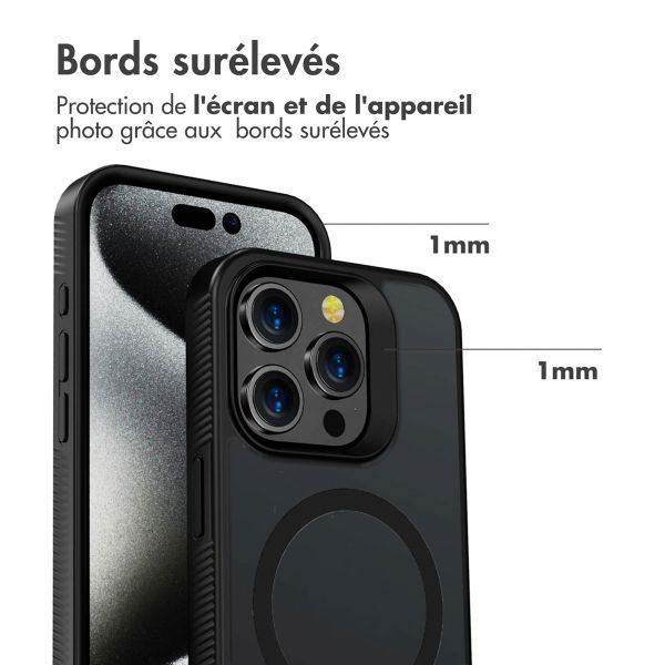 Accezz Coque Givrée Robuste avec MagSafe Apple iPhone 15 Pro Max - Noir