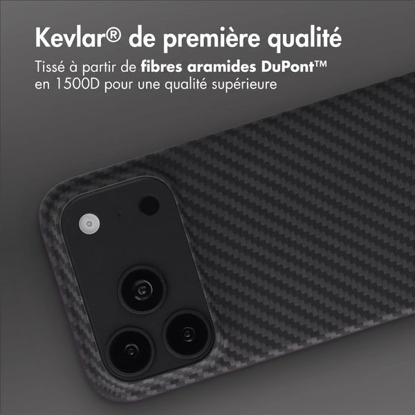 Accezz Coque Kevlar® MagSafe Apple iPhone 18 Pro / 17 Pro - Noir