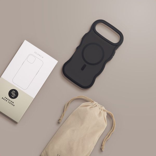Selencia Coque arrière Wavy avec MagSafe Apple iPhone Air - Noir