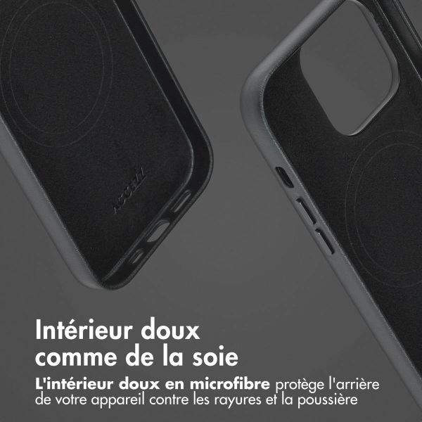 Accezz Étui de télephone portefeuille en cuir 2-en-1 avec MagSafe Apple iPhone 14 Pro - Onyx Black