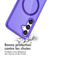 imoshion Coque Pailletée avec MagSafe Samsung Galaxy S24 - Paillettes Violet