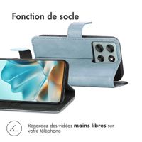 imoshion Étui de télephone portefeuille de luxe Motorola Moto G86 Power - Bleu clair