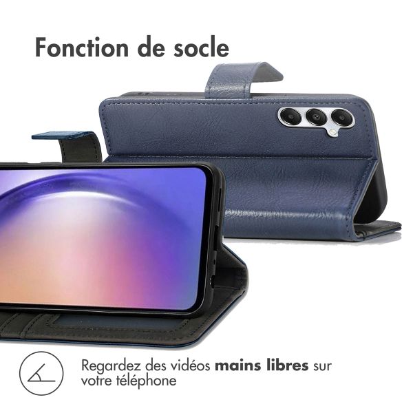 imoshion Étui de télephone portefeuille de luxe Samsung Galaxy A55 - Bleu foncé