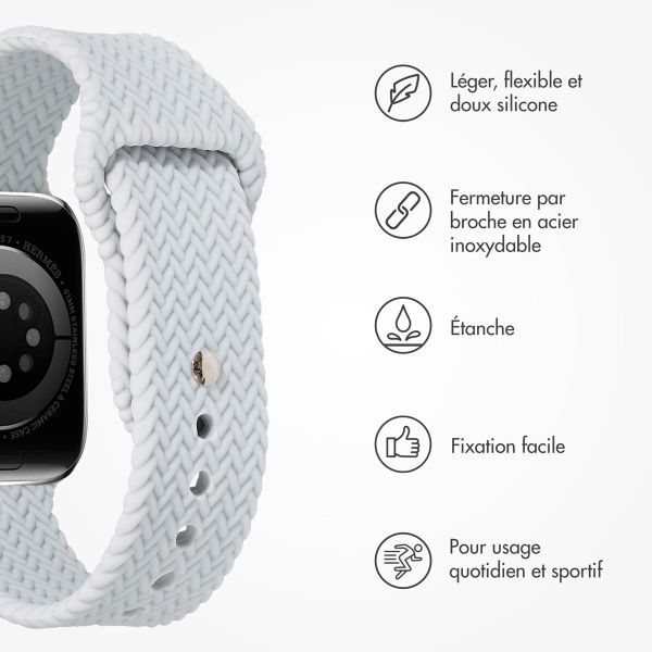 imoshion Bracelet tressé en silicone Apple Watch | 38/40/41/42 mm - Gris