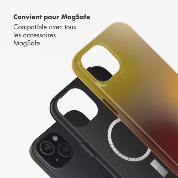 Selencia Coque arrière Vivid avec MagSafe Apple iPhone 15 - Gradient Olive Dust