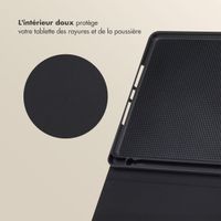 Selencia Coque tablette Sabi avec imprimé léopard Apple iPad 9 (2021) 10.2 pouces / iPad 8 (2020) 10.2 pouces / iPad 7 (2019) 10.2 pouces - Midnight Black