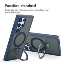 Accezz Coque Ring Stand avec MagSafe Samsung Galaxy S24 Ultra - Bleu