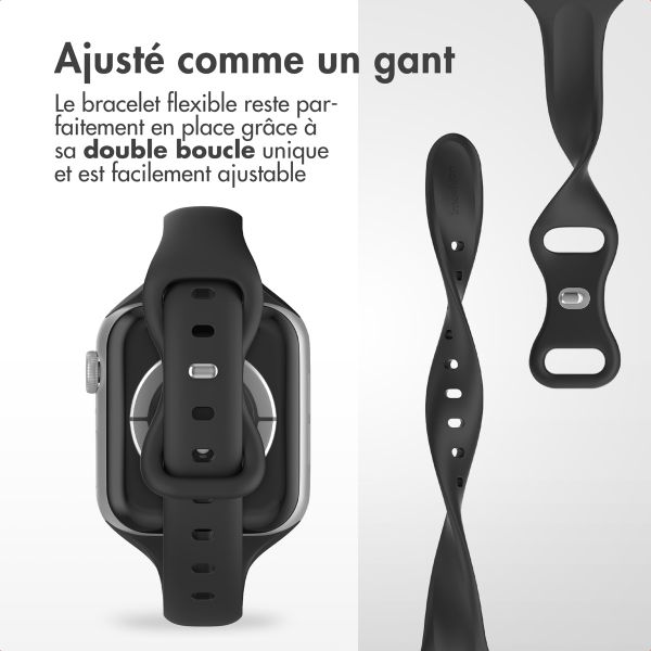 imoshion Bracelet slim en silicone Apple Watch | 38/40/41/42 mm - Noir