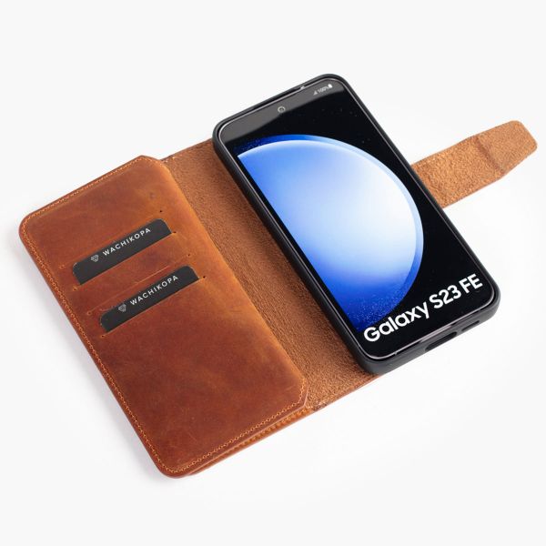Wachikopa Étui de télephone portefeuille Multi Wallet Samsung Galaxy S23 FE - Camel