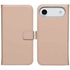 Selencia Étui portefeuille en cuir véritable Apple iPhone Air - Dusty Pink