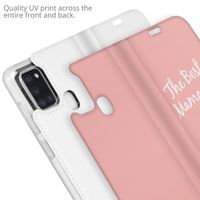 Concevez votre propre housse portefeuille Samsung Galaxy A21s - Blanc