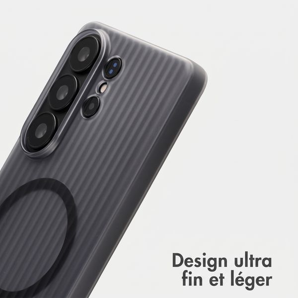 Accezz Coque arrière Lite avec MagSafe | Fluted | Samsung Galaxy S26 Ultra - Gris