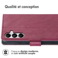 imoshion Étui de télephone portefeuille de luxe Samsung Galaxy A55 - Bordeaux