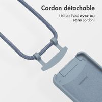 imoshion Coque arrière Color avec cordon amovible et MagSafe Apple iPhone 17e / 16e - Ash Blue