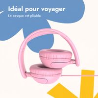 imoshion Casque filaires pour enfants - Câble AUX - Limiteur de décibels - Candy Pink