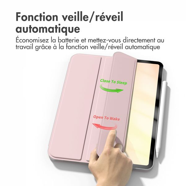 imoshion Magnetic etui de téléphone portefeuille Apple iPad Air 11 pouces (2026) M4 / (2025) M3 / (2024) M2 / Air 5 (2022) / Air 4 (2020) - Rose