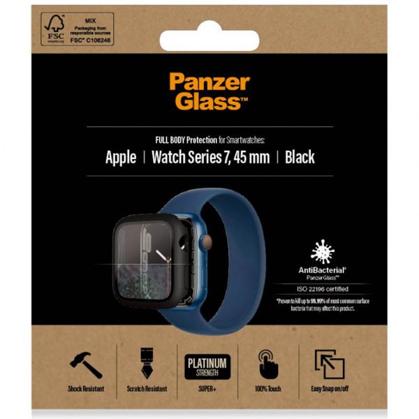 PanzerGlass Coque Full Body Apple Watch 7 / 8 / 9 - 45 mm - Noir