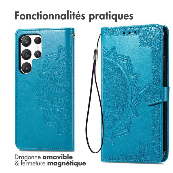 imoshion Etui de télephone Mandala Samsung Galaxy S23 Ultra - Turquoise