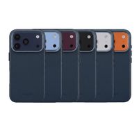 Accezz Coque arrière en cuir avec MagSafe Apple iPhone 18 Pro Max / 17 Pro Max - Nightfall Blue