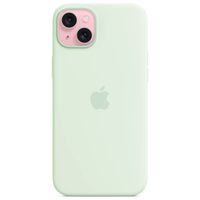 Apple Coque en silicone MagSafe Apple iPhone 15 Plus - Soft Mint