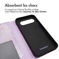 imoshion Étui de télephone portefeuille Design Google Pixel 8a - Purple Marble