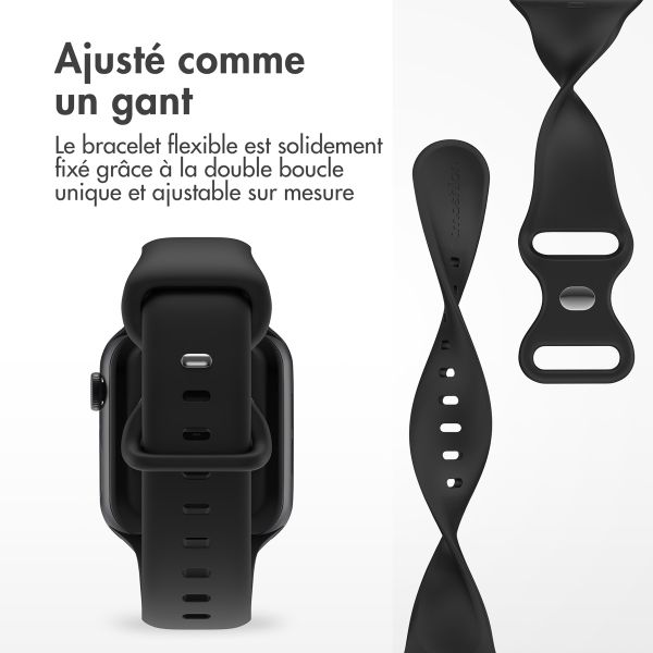 imoshion Bracelet en silicone⁺ Apple Watch | 44/45/46/49 mm - Taille M/L - Noir