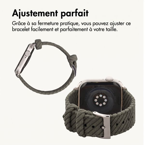 imoshion Bracelet en velours côtelé Apple Watch | 38/40/41/42 mm - Vert