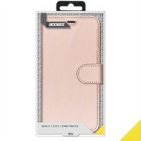 Accezz Étui de télephone Wallet Samsung Galaxy S21 Ultra - Rose Doré