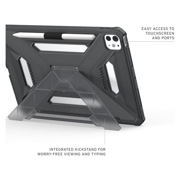 UAG Coque arrière Scout Plus avec support Scout Apple iPad Pro 11 (2025) M5 / (2024) M4 - Ash