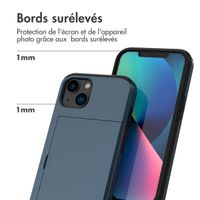 imoshion Coque arrière avec porte-cartes Apple iPhone 13 - Bleu foncé