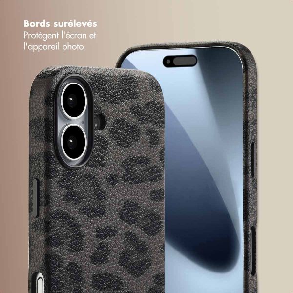 Selencia Coque Sabi imprimé panthère avec MagSafe Apple iPhone 17 - Midnight Black