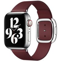 Apple Bracelet Leather Band Modern Buckle Apple Watch | 38/40/41/42 mm - Taille M - Garnet