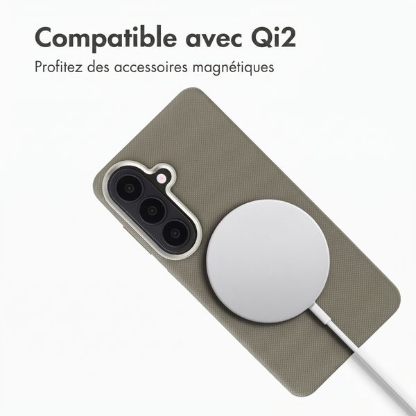Accezz Coque arrière Mesh avec MagSafe Samsung Galaxy S26 - Gris foncé