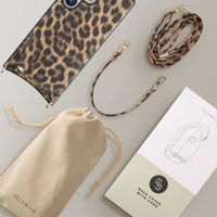 Selencia Coque de télephone Nova avec cordon et porte-cartes Samsung Galaxy S25 Ultra - Leopard