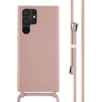 imoshion Coque en silicone avec cordon Samsung Galaxy S22 Ultra - Sand Pink