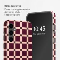 Selencia Coque arrière Vivid Samsung Galaxy S24 FE - Check This Burgundy