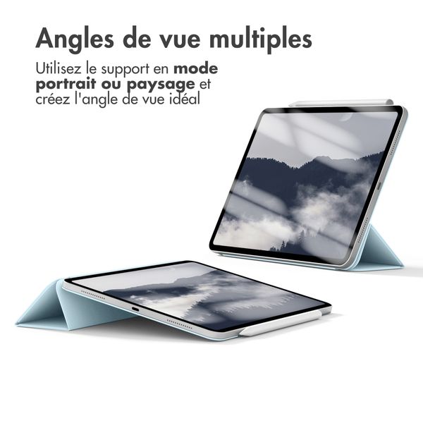 imoshion Magnetic etui de téléphone portefeuille Apple iPad Air 11 pouces (2026) M4 / (2025) M3 / (2024) M2 / Air 5 (2022) / Air 4 (2020) - Bleu clair