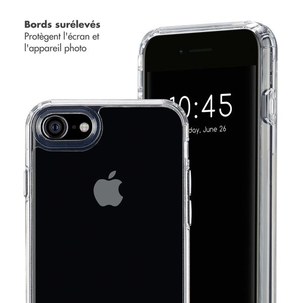 Selencia Coque arrière avec crochets amovibles Apple iPhone SE (2022 / 2020) / 8 / 7 - Transparent