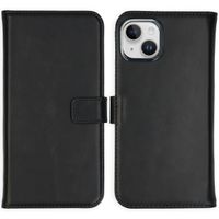 Selencia Étui portefeuille en cuir véritable Apple iPhone 15 - Noir