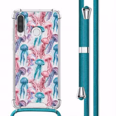 imoshion Coque Design avec cordon Huawei P30 Lite - Jellyfish Watercolor