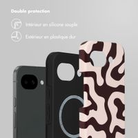 Selencia Coque arrière Vivid avec MagSafe Google Pixel 10a - Art Wave Black