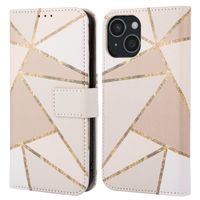 imoshion Étui de télephone portefeuille Design Apple iPhone 15 - Beige Graphic