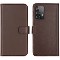 Selencia Étui portefeuille en cuir véritable Samsung Galaxy A52(s) (5G/4G) - Marron