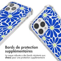 imoshion Coque Design avec cordon Apple iPhone 12 (Pro) - Cobalt Blue Flowers Connect